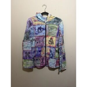 The Collection Royal Full-Zip Boho Hoodie M